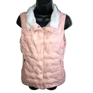 The North Face Misty Rise Pink Holladown 550 Goose Down Puffer Vest - S